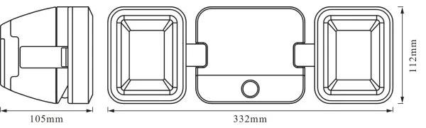 Osram - Proiector LED de perete pentru exterior cu senzor BATTERY 2xLED/5W/4xD IP54