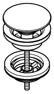 GROHE 65807A00 - Set de evacuare cu ventil click-clack pentru lavoar cu preaplin, grafit