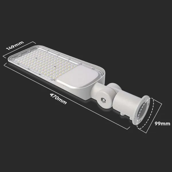 Lampă stradală LED cu senzor, cip SAMSUNG, 50W, 230V, 6500K, IP65