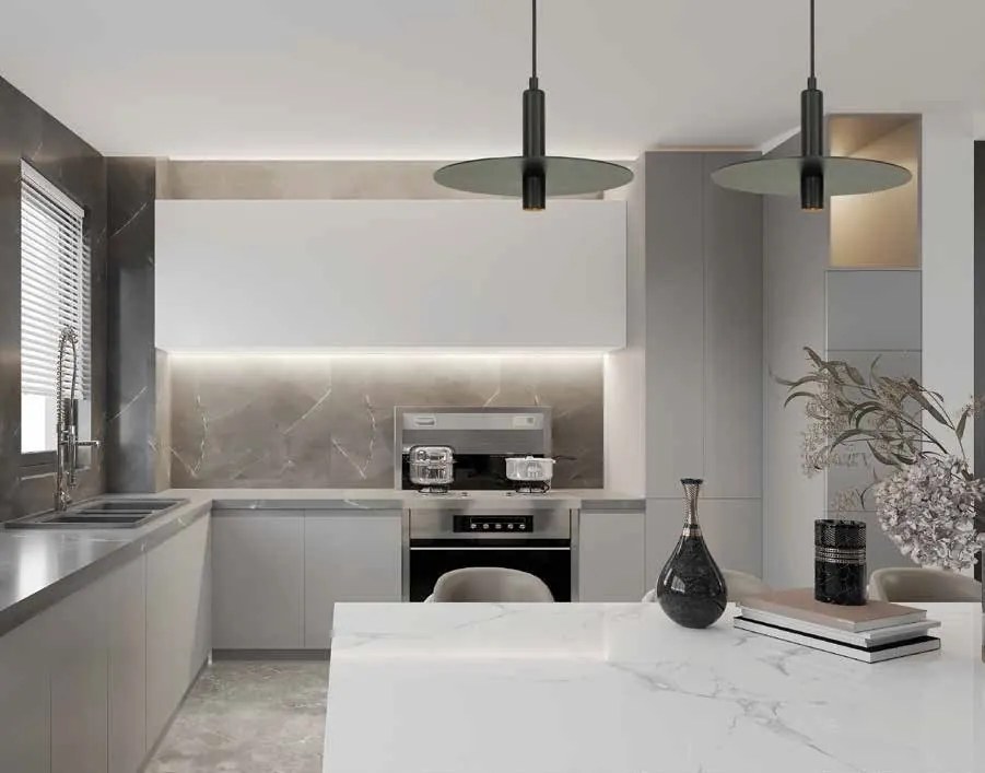 Pendul LED decorativ design modern Kurt negru