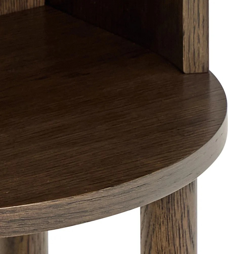 Noptieră în culoare naturală închisă cu aspect de lemn de stejar Paron – Actona