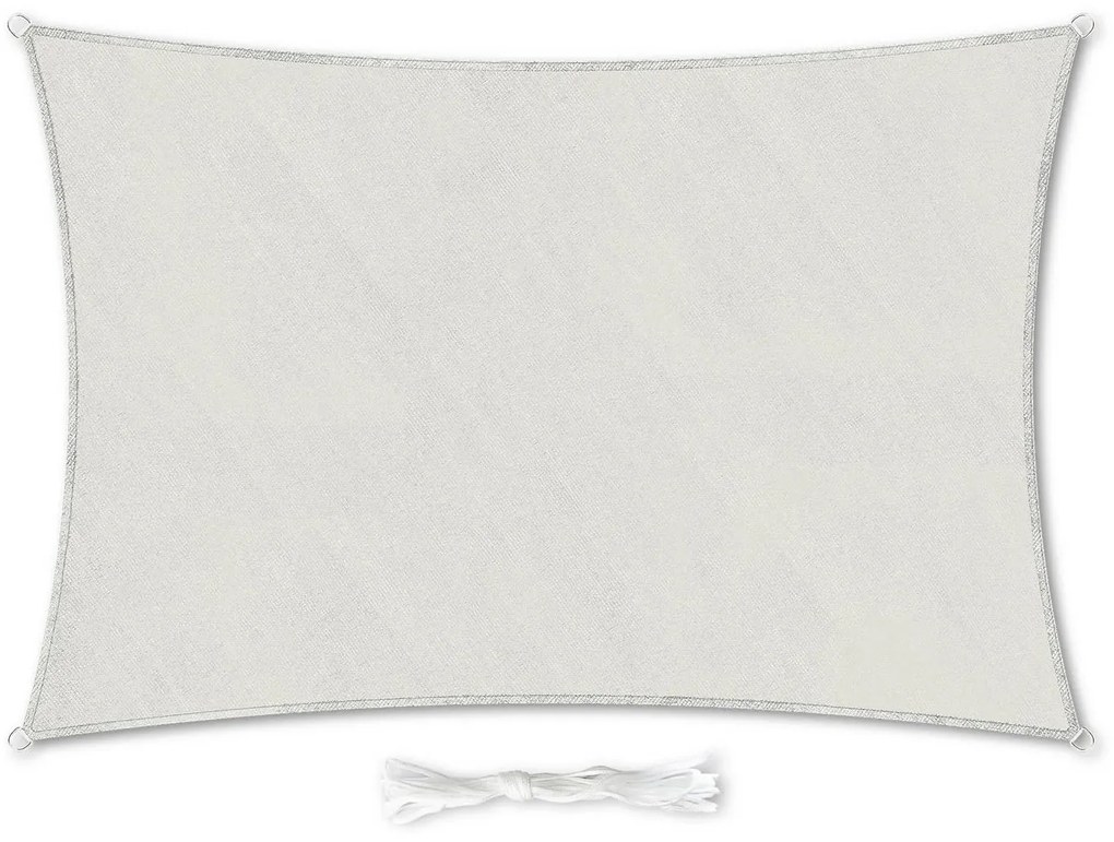 Parasolar dreptunghiular, 2 × 3 m, cu inele de fixare, poliester, respirabil