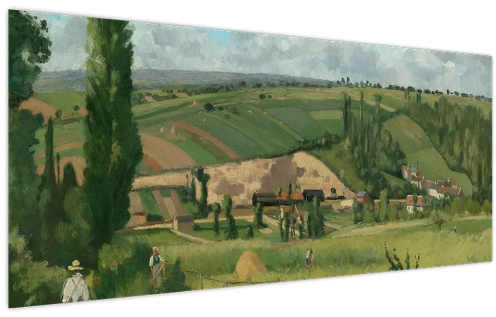 Tablou - Camille Pissarro, Landscape at Les Pâtis, Pontoise, reproducere (120x50 cm)