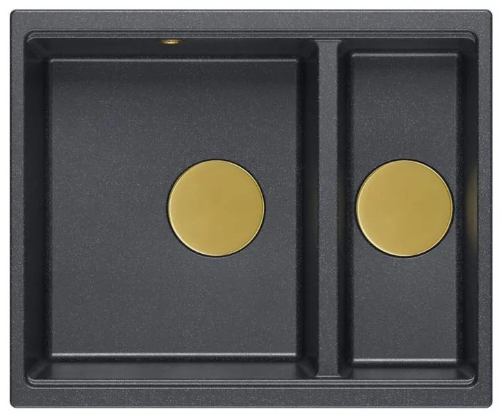 Chiuveta din granit Logan 150 negru metalic