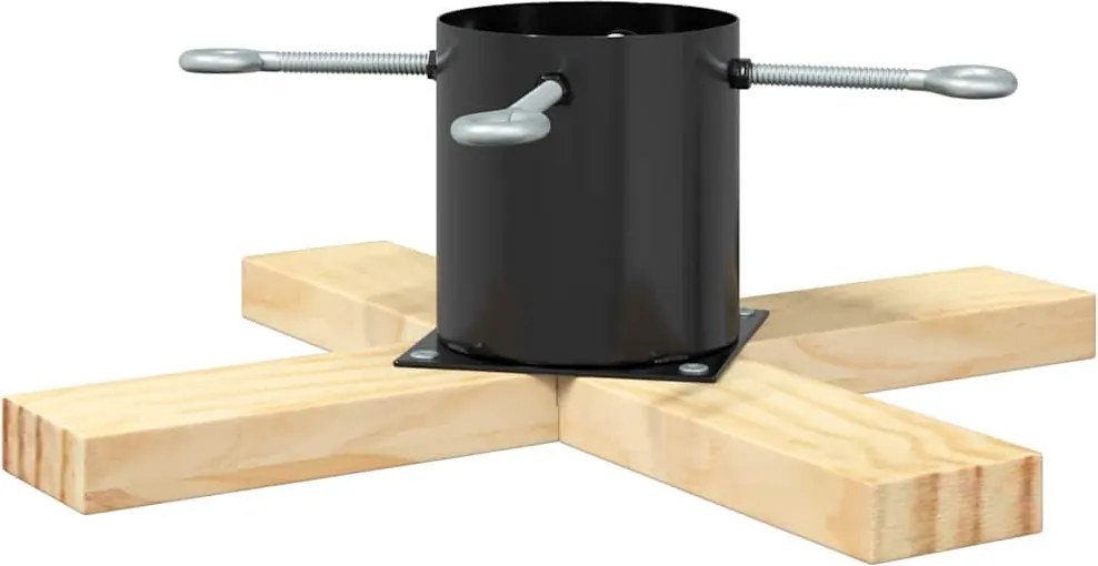vidaXL Suport pentru brad de Crăciun 1.73 Negru 50 x 50 x 16 cm