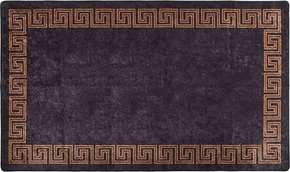 vidaXL Covor lavabil, negru și auriu, 190x300 cm