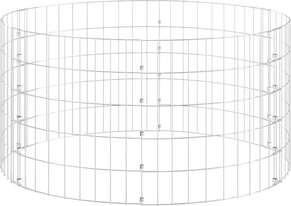 vidaXL Compostor de grădină, Ø100x50 cm, oțel galvanizat
