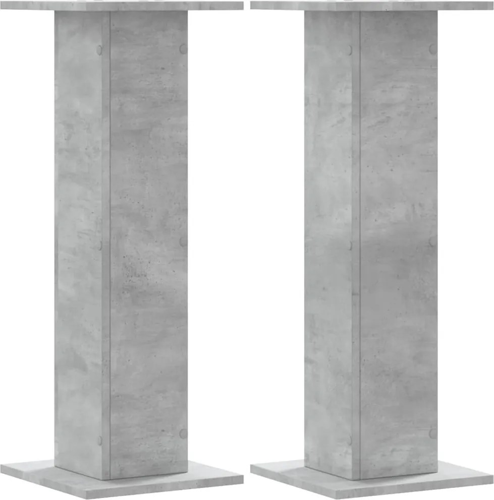 vidaXL Suport de plante, 2 buc., gri beton, 30x30x80 cm lemn prelucrat
