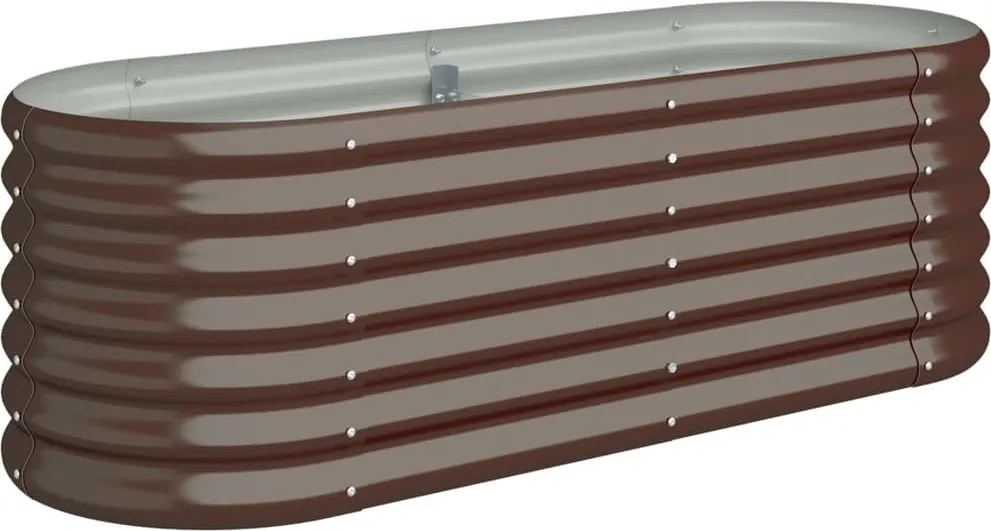 vidaXL Strat înălțat grădină 114x40x36 cm oțel galvanizat