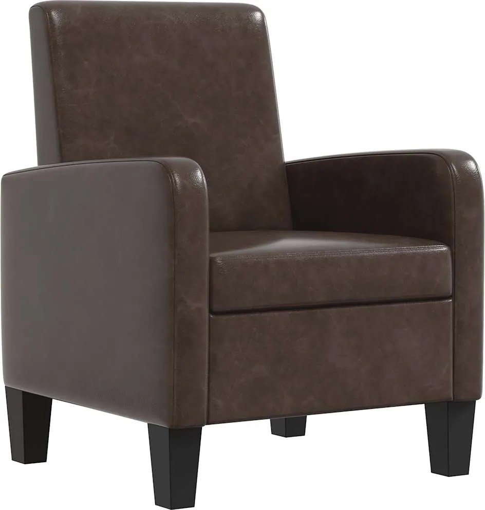 vidaXL Fotoliu, maro, piele ecologică