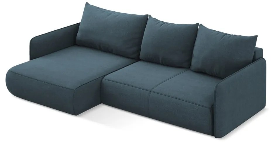 Colțar albastru extensibil/cu spațiu de depozitare (cu colț pe partea stângă) Nanea – Makamii