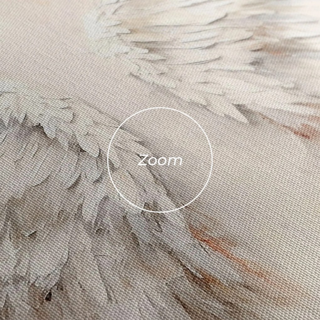 Tablou Canvas, 50x70cm, Dormitor si Living, Moderne, Textura de pictura, White Bloody Wings