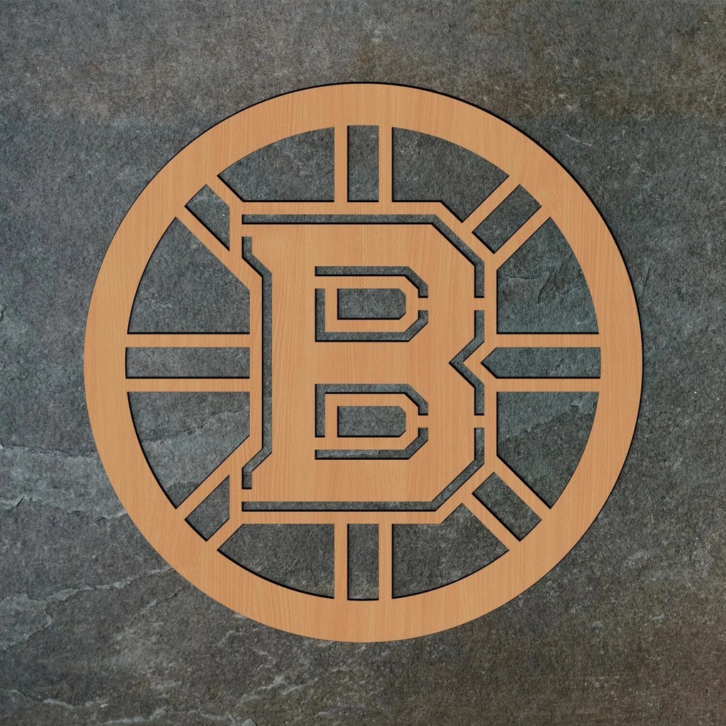 DUBLEZ | Logo din lemn al echipei de hochei – Boston Bruins