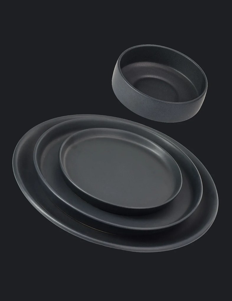 Set Cadou 24 Farfurii Vulcano Evenimente (6 Platouri 30cm, 6 Farfurii 25cm, 6 Farfurii 20cm, 6 boluri 400ml) LA COMANDA 25 de seturi