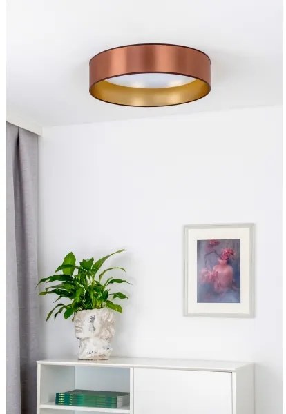 Plafonieră LED Duolla ROLLER LED/24W/230V d. 45 cm cupru/auriu