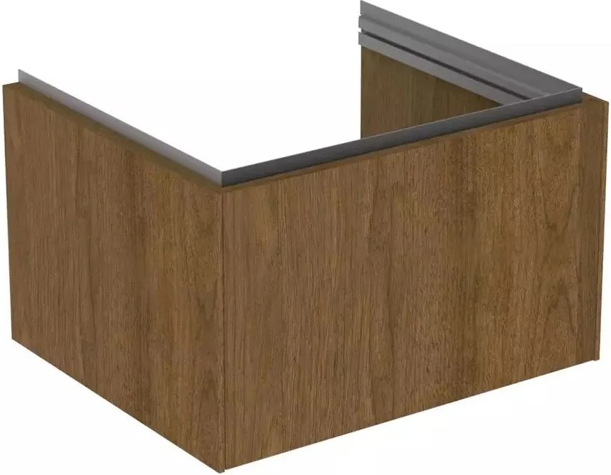 Dulap baza suspendat Ideal Standard Atelier Conca 1 sertar finisaj nuc inchis 60 cm
