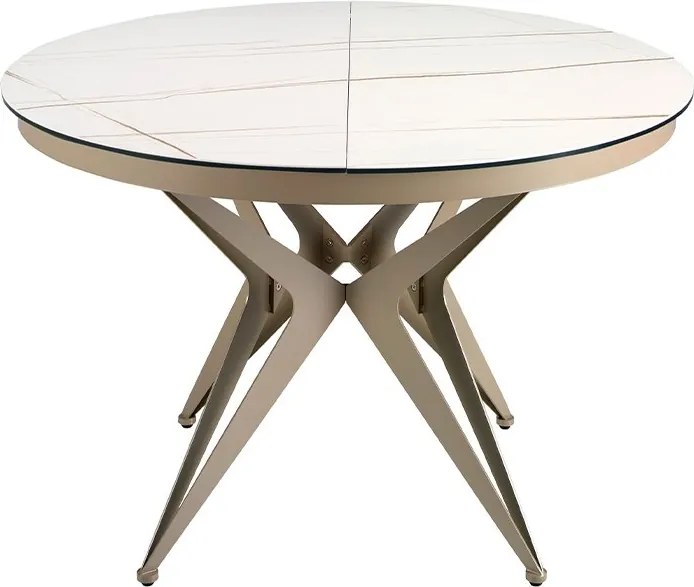 Masa extensibila deosebita design LUX Porcelain Marble 120-170x120cm