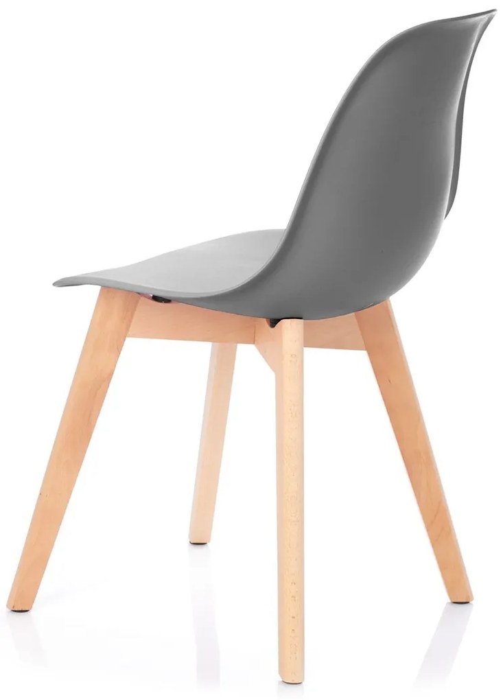 Scaun KITO gri inchis cu picioare din fag