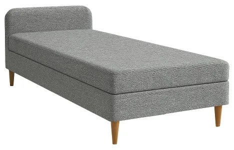 Pat tapițat BRISBANE 110x200 cm, gri