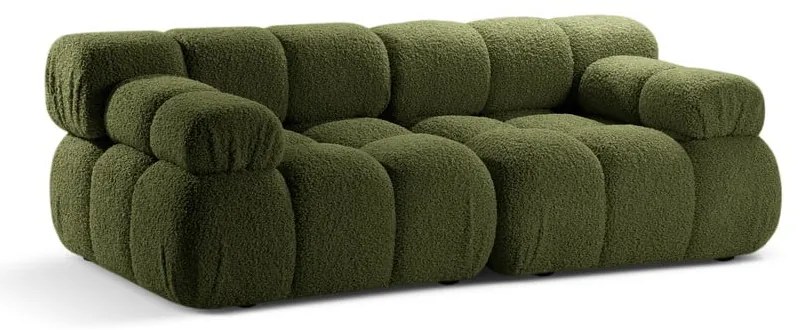 Canapea modulară verde cu tapițerie din țesătură bouclé 188 cm Bellis – Micadoni Home