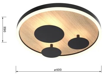 Wofi 9013-306S - Plafonieră LED REIMS dimabilă LED/26W/230V