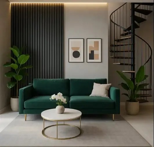 Riflaj decorativ tip panou acustic din MDF, Antracit