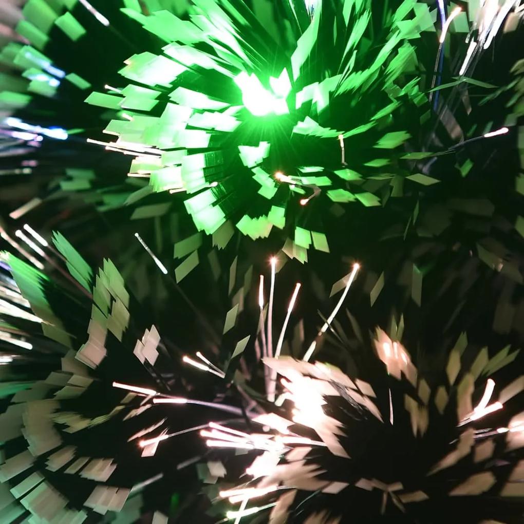 Brad de Craciun cu LED-uri verde si alb 64 cm fibra optica