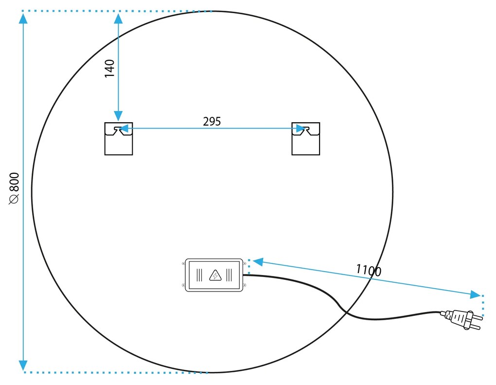 Oglinda LED MMJ Auriu roz periat 80cm, Rea