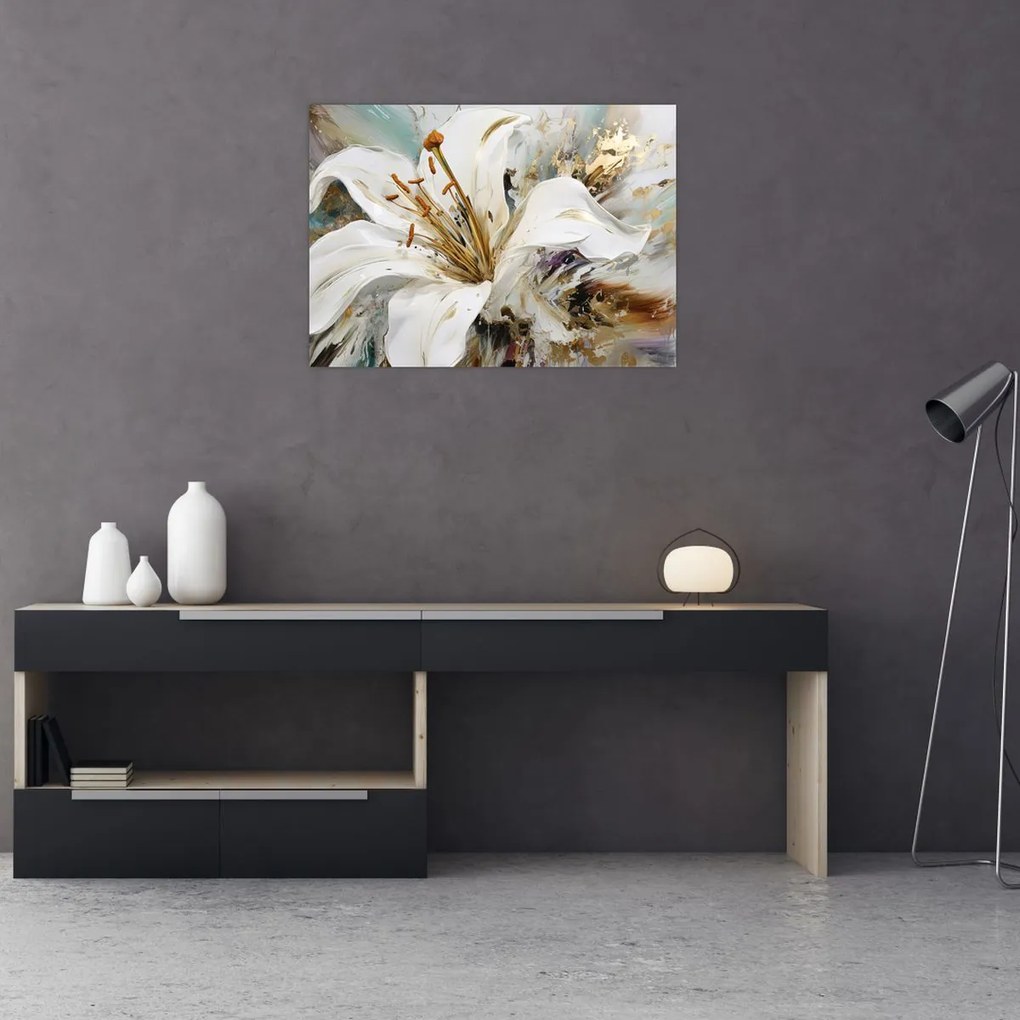 Tablou - Abstracție cu crin (70x50 cm)