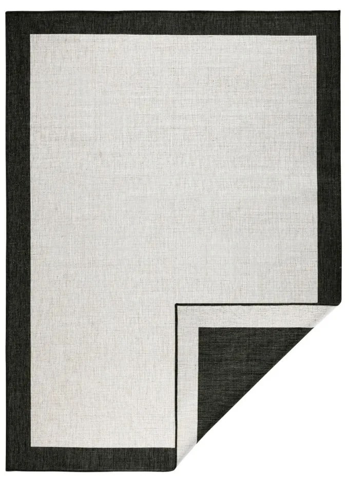 Covor adecvat pentru exterior NORTHRUGS Panama, 80 x 150 cm, negru - crem