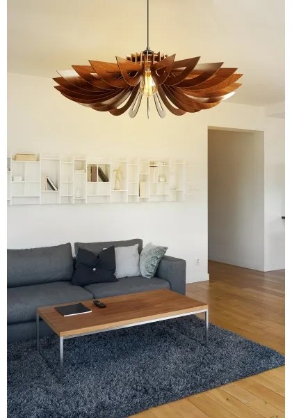 Lustră pe cablu 1xE27/60W/230V maro d. 68 cm