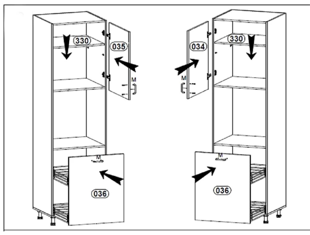 Zondo Dulap pentru alimente Regnar D60P (alb + pin nordic). 809452