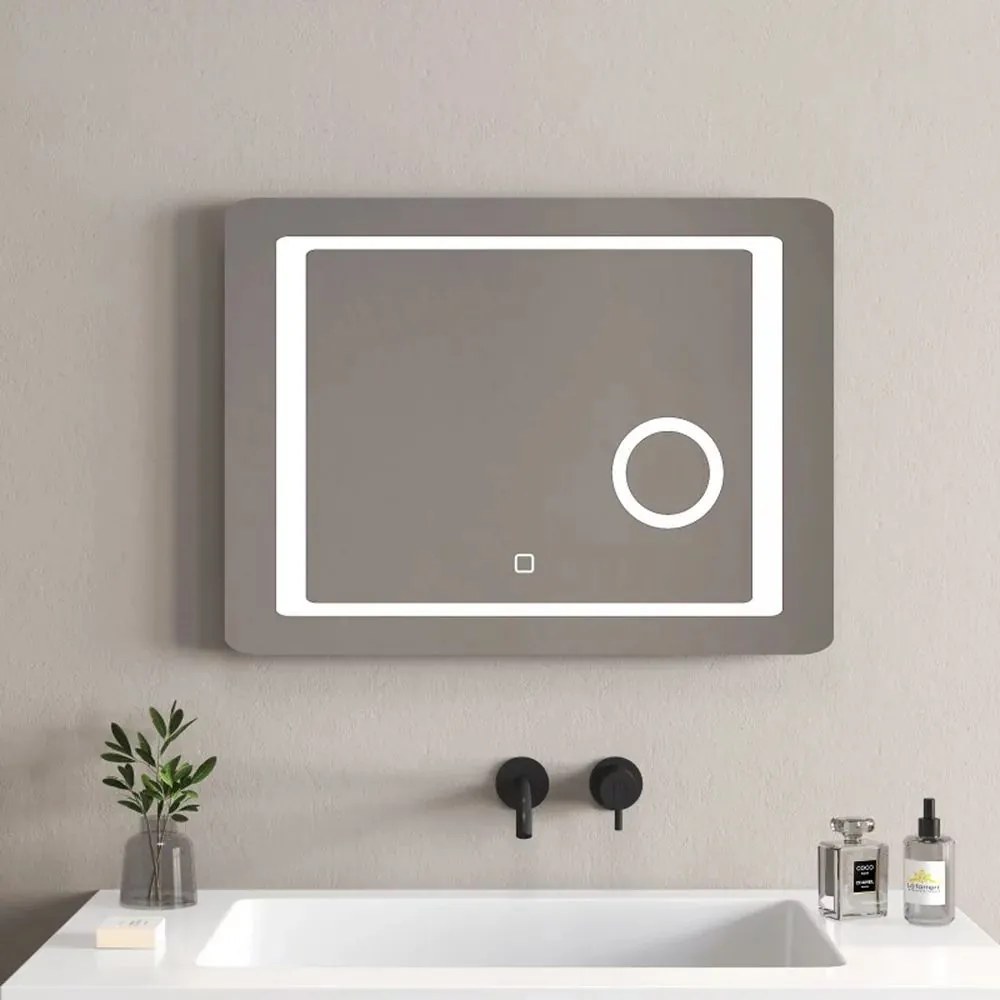 Oglinda cu iluminare Inter Ceramic dreptunghiulara 80x60 cm