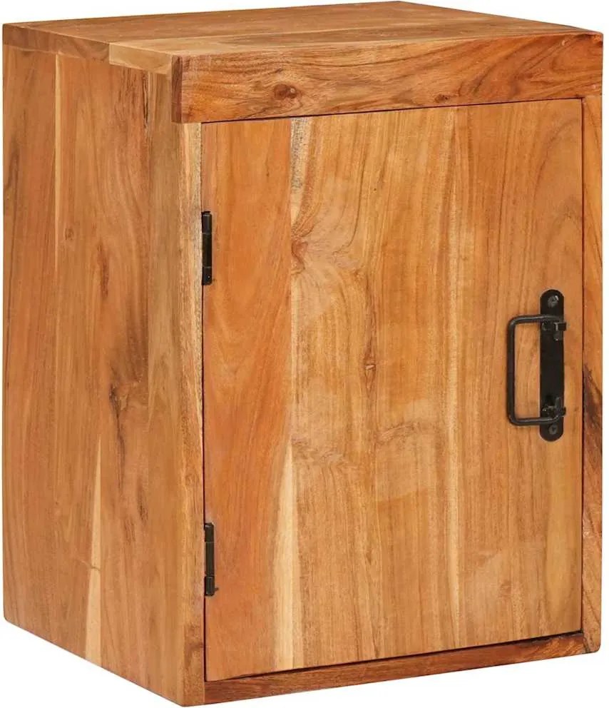 vidaXL Noptieră Maro 35 x 33 x 48 cm Lemn Solid de Acacia