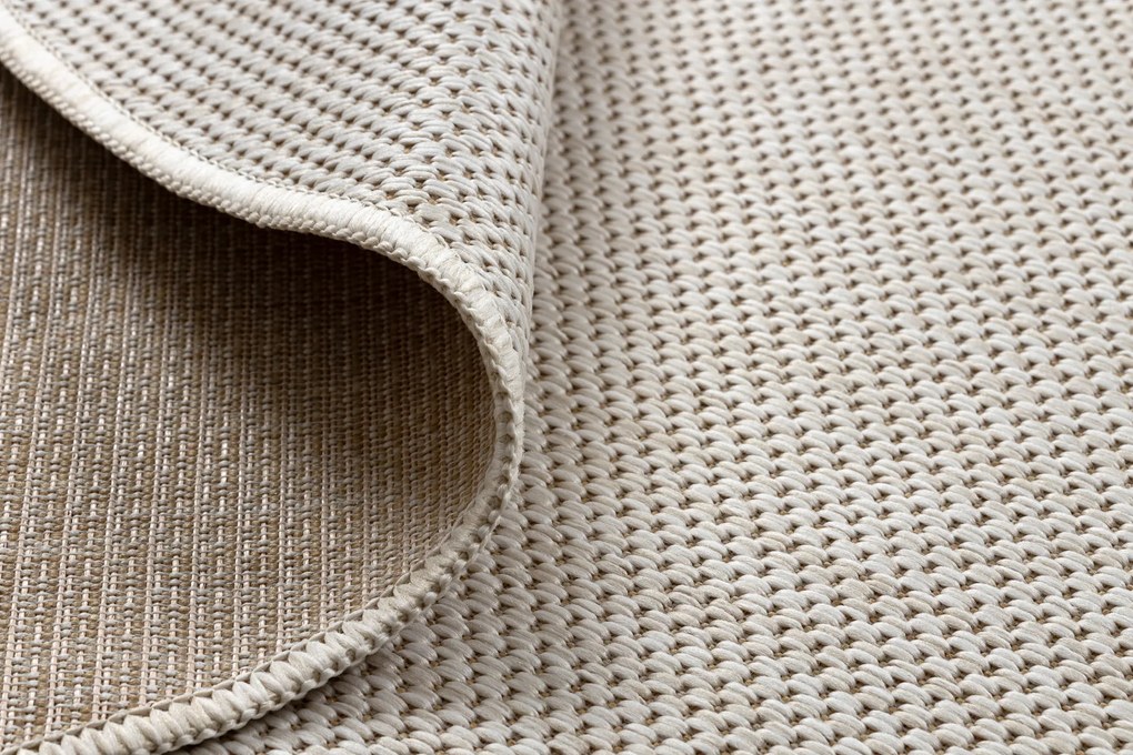 Covor SISAL SION cerc A5165A Melanj țesute plate ecru / cremă