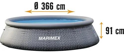 Piscină gonflabilă Fast-Set-Pool Marimex Ø 366 cm H 91 cm capacitate 6600 l model ratan