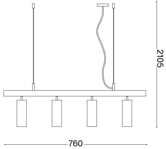 Lustră LED pe cablu Ideal Lux DYNAMITE 4xGU10/7W/230V CRI 90 alb