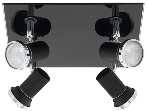 Spot LED pentru baie Eglo 780428 BABILONE 4xGU10/3W/230V IP44 negru