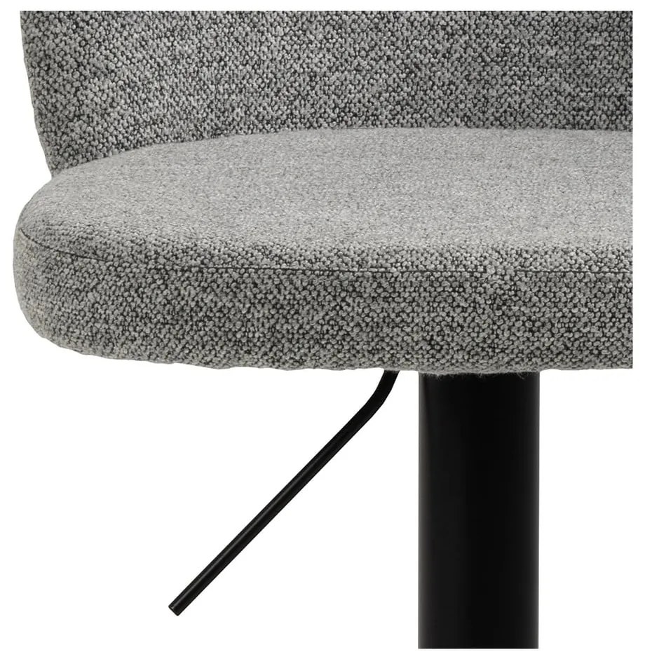 Scaun de bar negru/gri cu înălțime ajustabilă (înălțime șezut 55 cm) Patricia – Actona