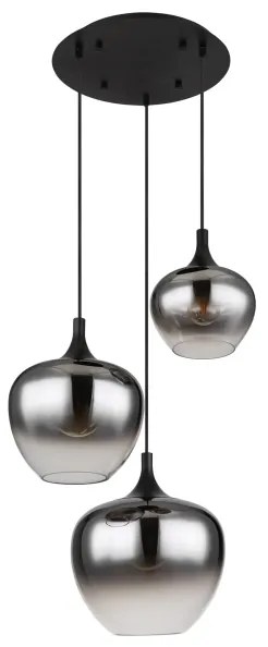 Lustră pe cablu MAXY 3xE27/40W/230V negru Globo 15548-3H