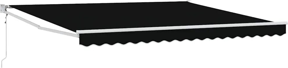 vidaXL Cortina Retractabilă Negru 400 × 300 cm Poliester și Aluminiu