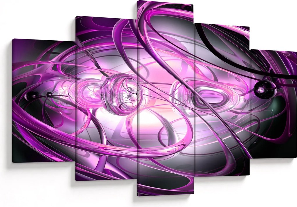 Tabloul cu abstracție frumoasă în violet (150x105 cm)