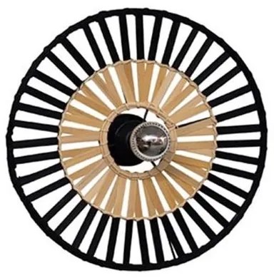 Plafoniera / aplica pentru tavan/perete design modern Baule negru, natur 40cm