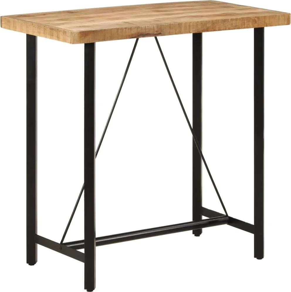 vidaXL Masă de bar, 110x55x107 cm, lemn masiv de mango și fier