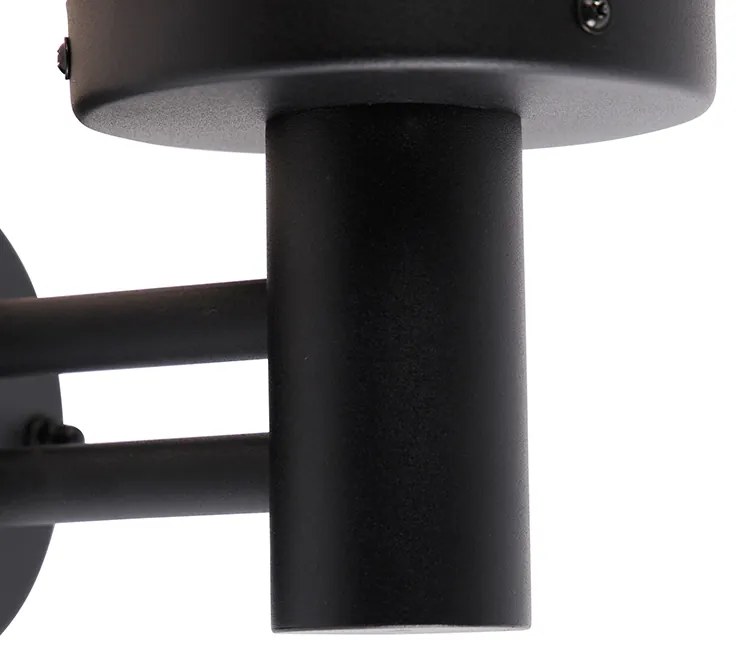 Aplică de perete exterioară neagră cu plastic IP44 din oțel inoxidabil - Sfera