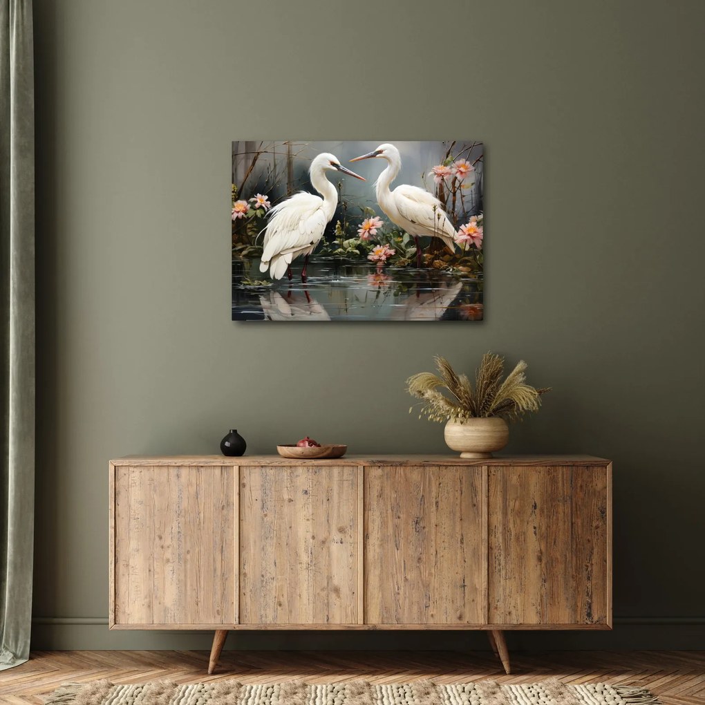Tablou - Macarale albe (70x50 cm)