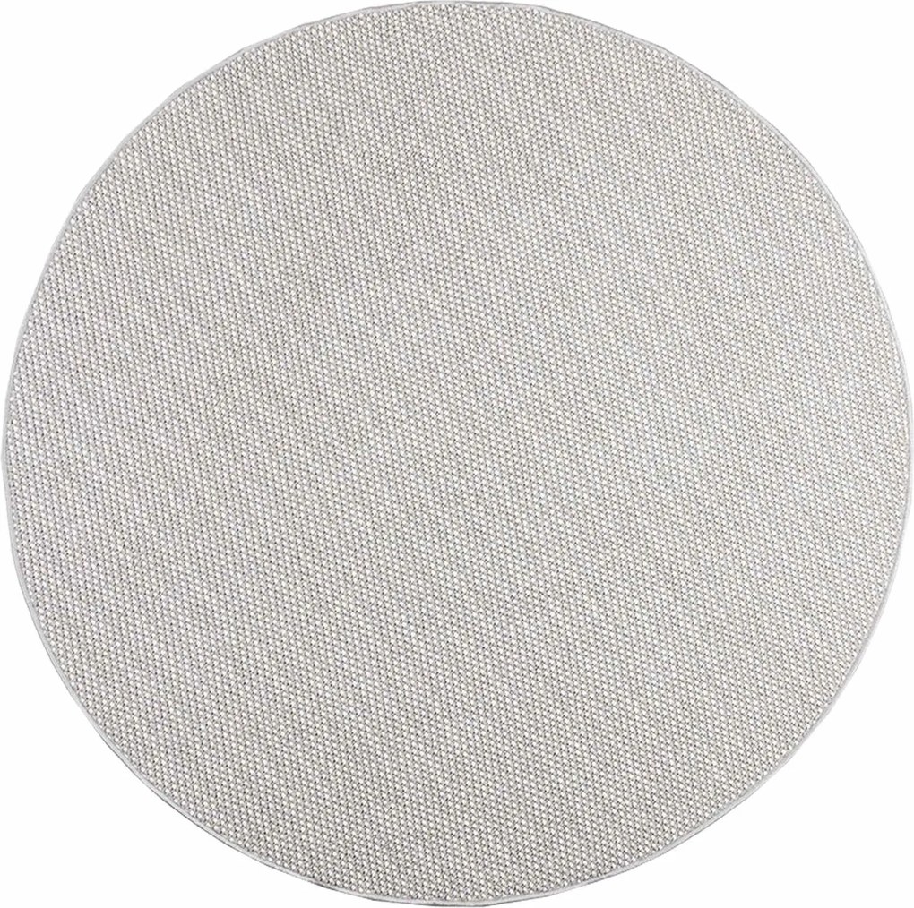 vidaXL Covoare de zonă Rotund LUGO Crem și Gri Ø 160 CM Poliester