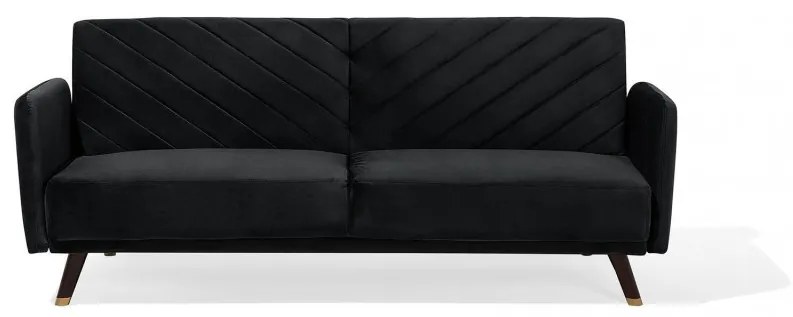 Canapea extensibila Senja, negru, 87 x 200 x 95 cm
