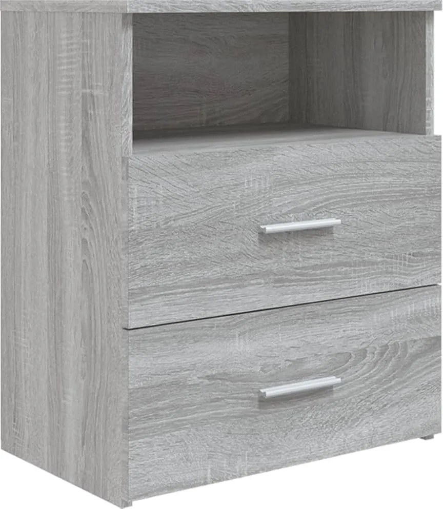 vidaXL Noptieră, gri sonoma, 50x32x60 cm