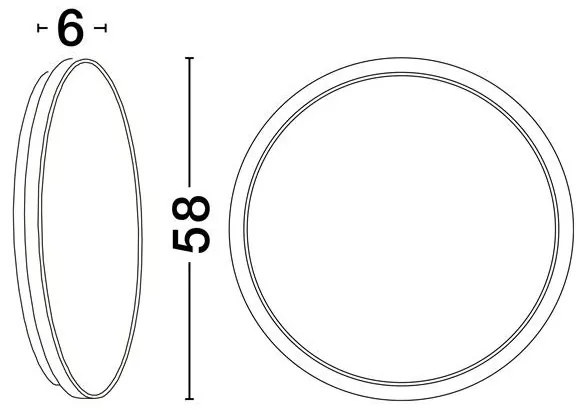 Oglinda cu iluminat LED design circular ONAR negru